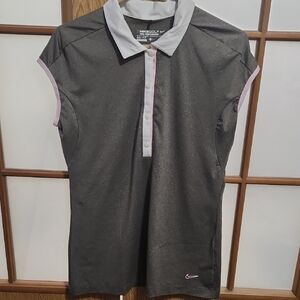 Nike Golf Light Brown and Pink  Polo Size 8